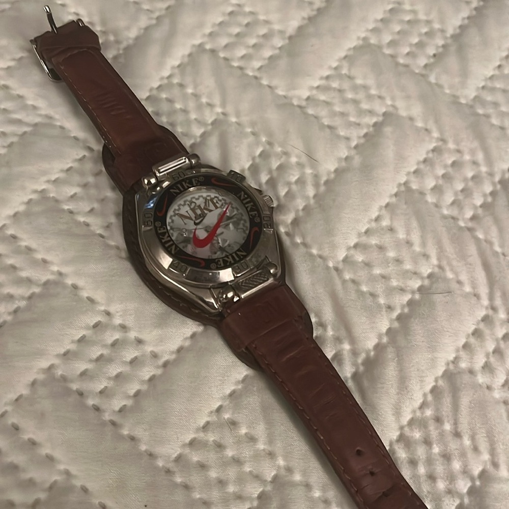 Nike brown banded sport watch